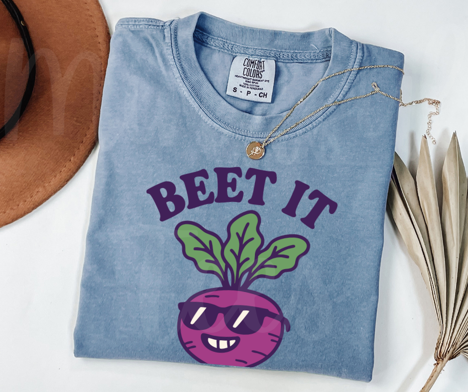 "Beet It" Funny Plant Lover Tee Design Unisex heavyweight t-shirt