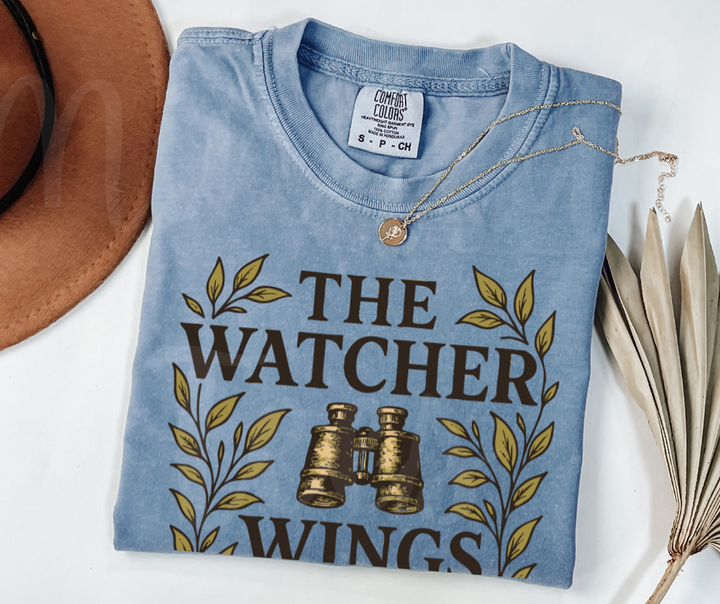 "The Watcher Wings" Birdwatching Design Birds and Nature Inspired Unisex heavyweight t-shirt