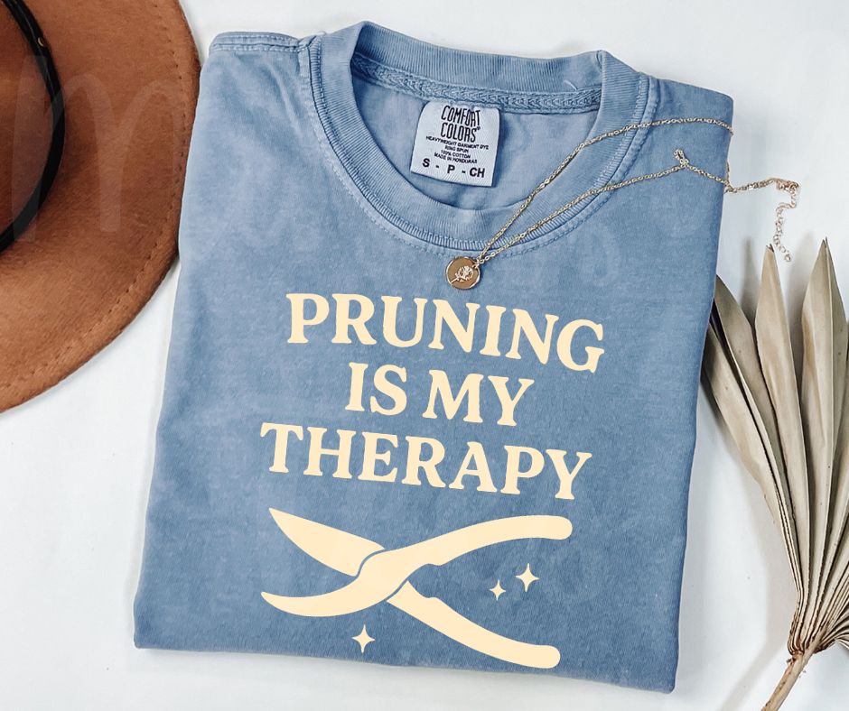 "Pruning Is My Therapy" Funny Plant Lover Tee Design Unisex heavyweight t-shirt