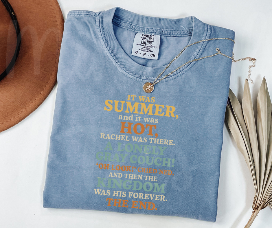 "It Was Summer" Sarcastic Design Friends Inspired Unisex heavyweight t-shirt