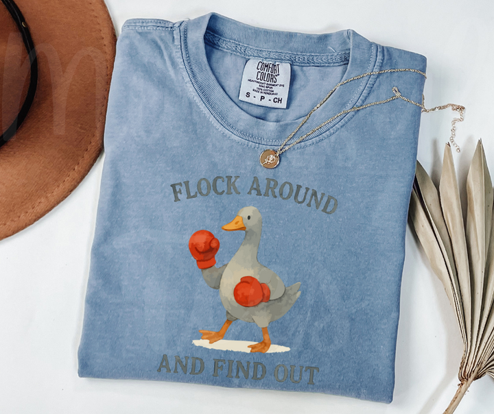 "Flock Around" Sarcastic Design Unisex heavyweight t-shirt