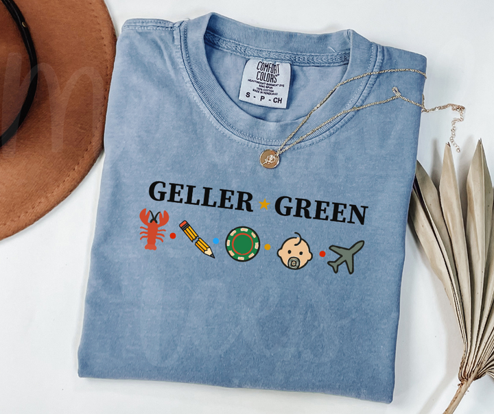 "Geller-Green" Sarcastic Design Friends Inspired Unisex heavyweight t-shirt