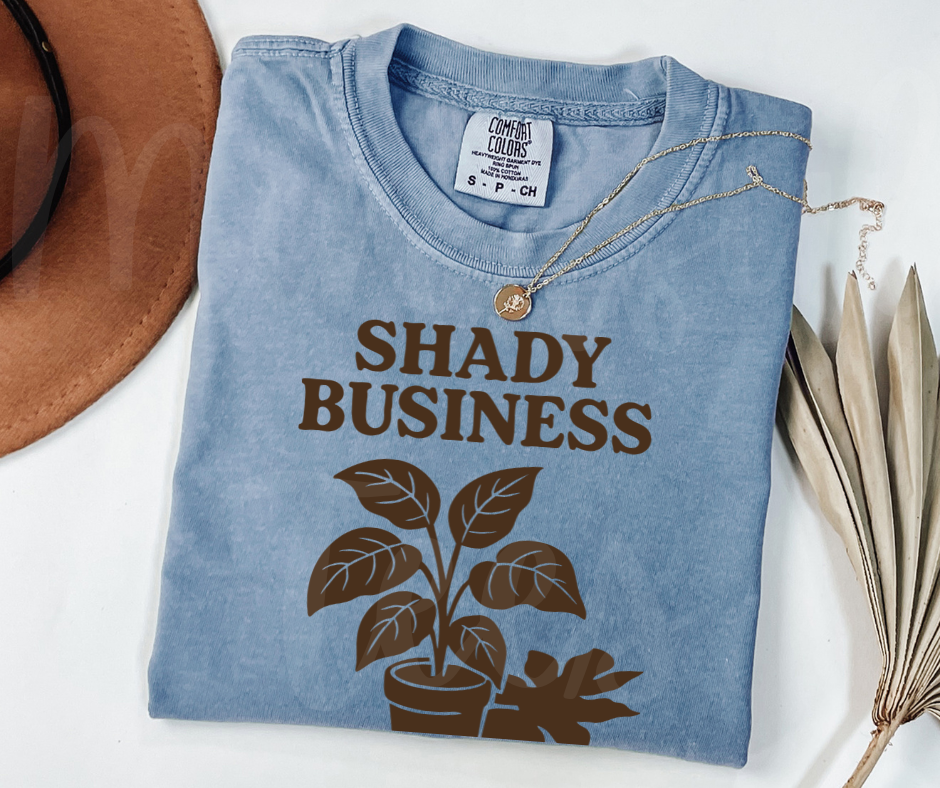 "Shady Business" Funny Plant Lover Tee Design Unisex heavyweight t-shirt