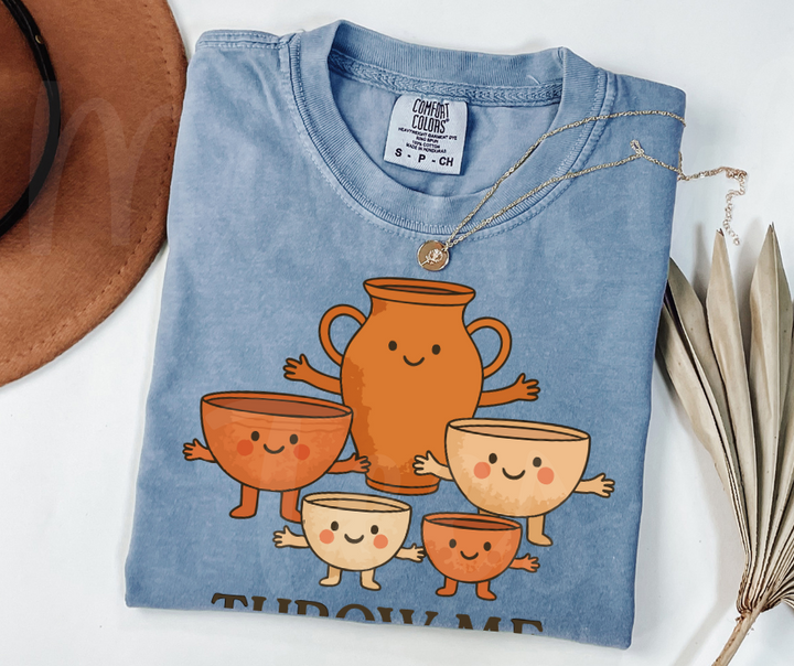 "Throw Me A Hug" Funny Design Pottery Clay Hobby Inspired Unisex heavyweight t-shirt