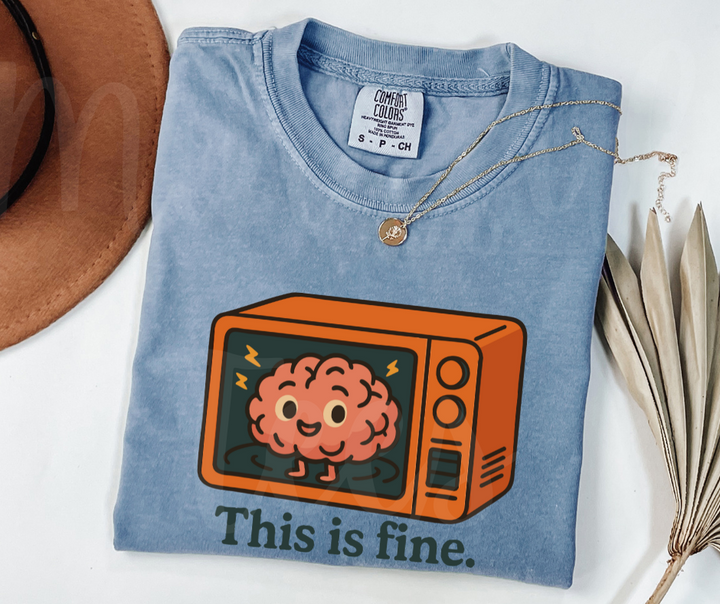 "This Is Fine" Sarcastic Design Unisex heavyweight t-shirt
