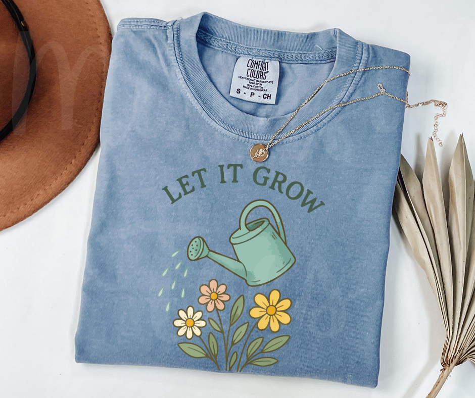 "Let It Grow" Funny Plant Lover Tee Design Unisex heavyweight t-shirt