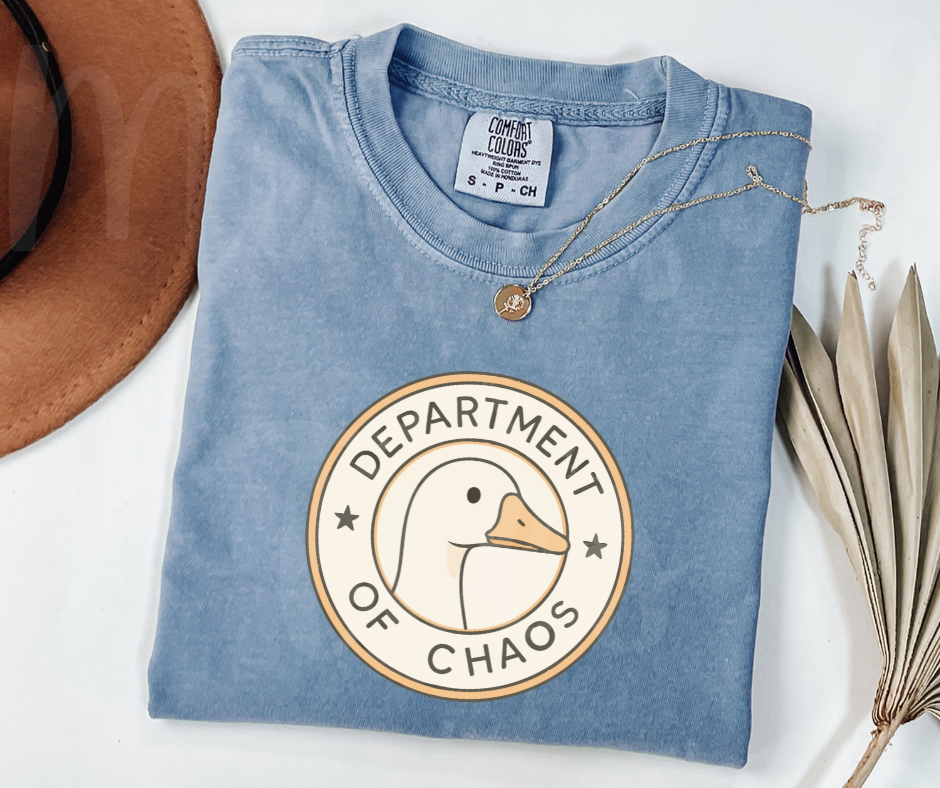 "Department of Chaos" Sarcastic Design Unisex heavyweight t-shirt