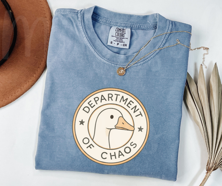 "Department of Chaos" Sarcastic Design Unisex heavyweight t-shirt