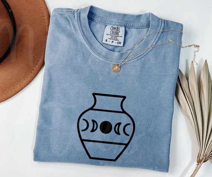 "Moon Vase" Funny Design Pottery Clay Hobby Inspired Unisex heavyweight t-shirt