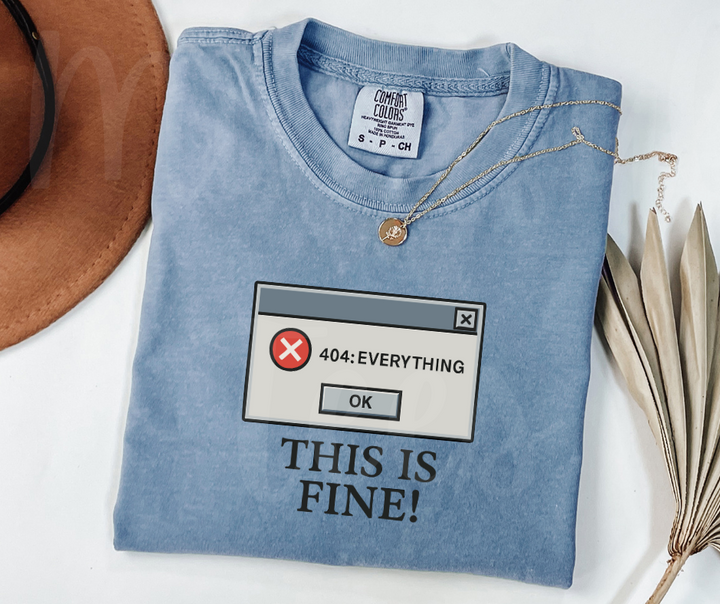 "This Is Fine" Sarcastic Design Unisex heavyweight t-shirt