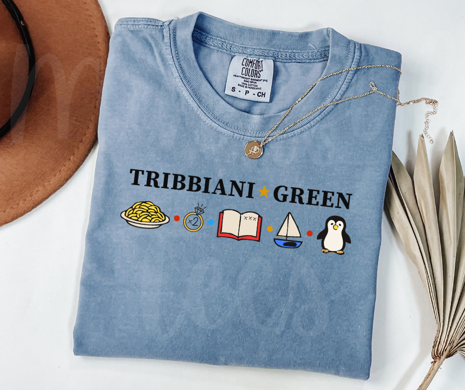 "Tribbiani-Green" Sarcastic Design Friends Inspired Unisex heavyweight t-shirt
