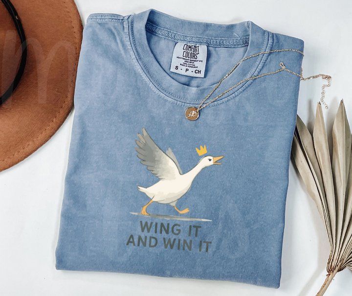 "Wing It" Sarcastic Design Unisex heavyweight t-shirt