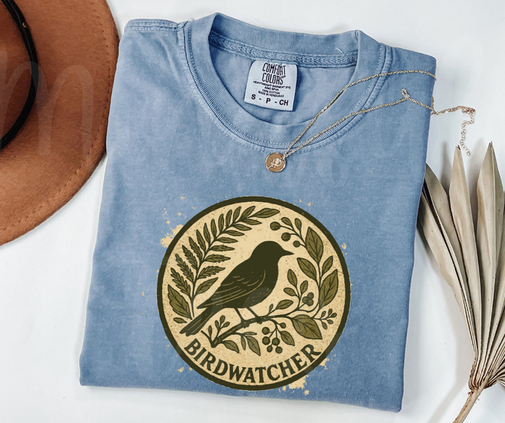 "Birdwatcher" Birdwatching Design Birds and Nature Inspired Unisex heavyweight t-shirt
