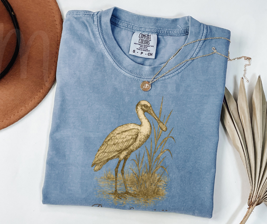 "Roseate Spoonbill" Birdwatching Design Birds and Nature Inspired Unisex heavyweight t-shirt