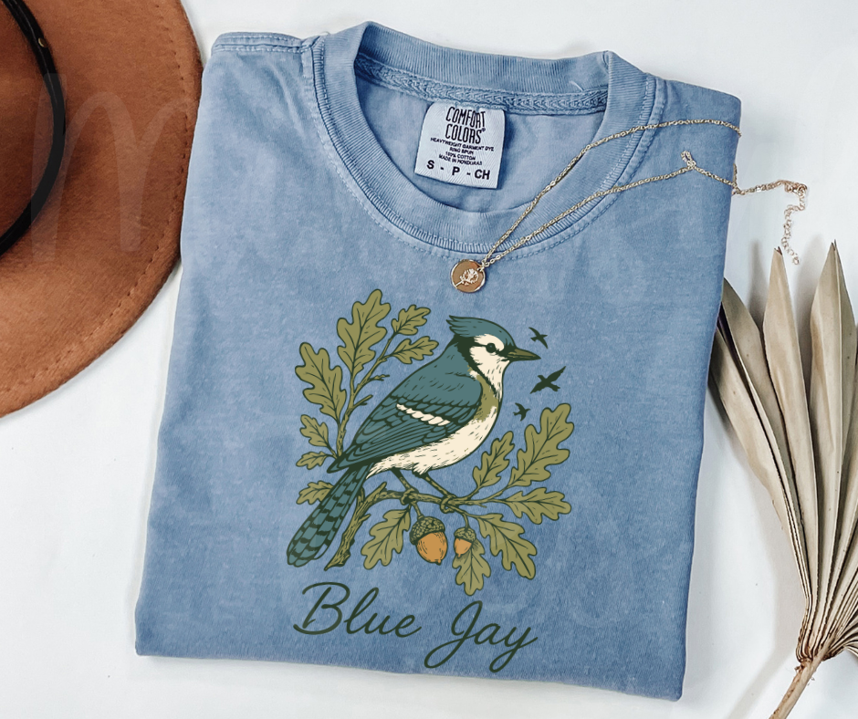 "Blue jay" Birdwatching Design Birds and Nature Inspired Unisex heavyweight t-shirt