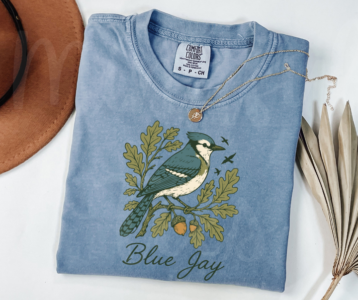 "Blue jay" Birdwatching Design Birds and Nature Inspired Unisex heavyweight t-shirt