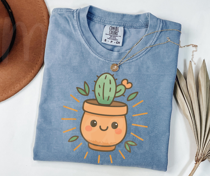"Cute Cactus" Funny Design Pottery Clay Hobby Inspired Unisex heavyweight t-shirt