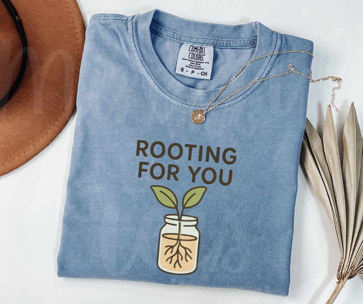 "Rooting For You" Funny Plant Lover Tee Design Unisex heavyweight t-shirt