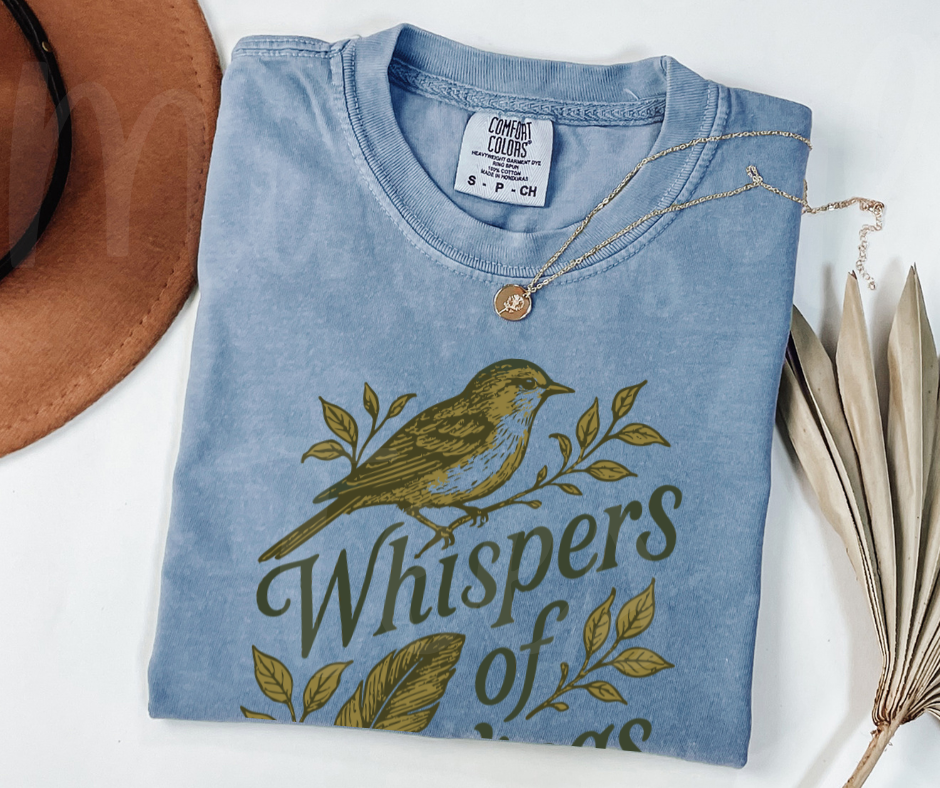 "Whispers of the Wings" Birdwatching Design Birds and Nature Inspired Unisex heavyweight t-shirt