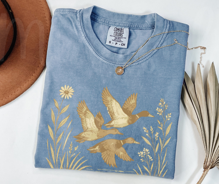 "Ducks" Birdwatching Design Birds and Nature Inspired Unisex heavyweight t-shirt