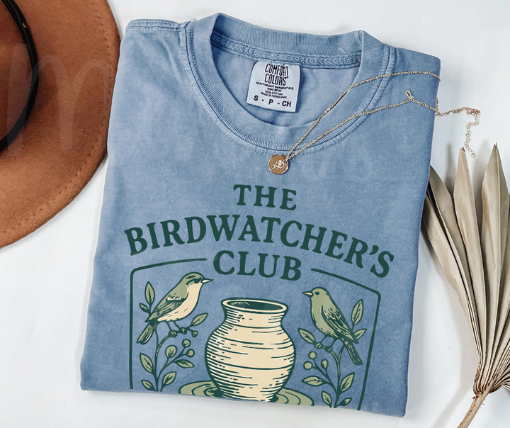 "The Birdwatcher's Club" Birdwatching Design Birds and Nature Inspired Unisex heavyweight t-shirt