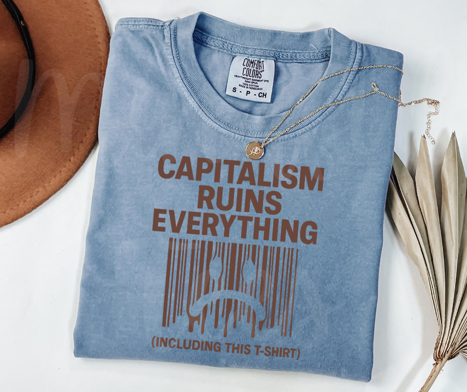 "Capitalism" Sarcastic Design Unisex heavyweight t-shirt