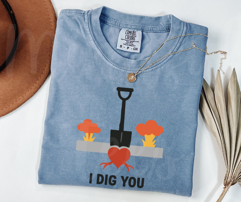 "I Dig You" Funny Plant Lover Tee Design Unisex heavyweight t-shirt
