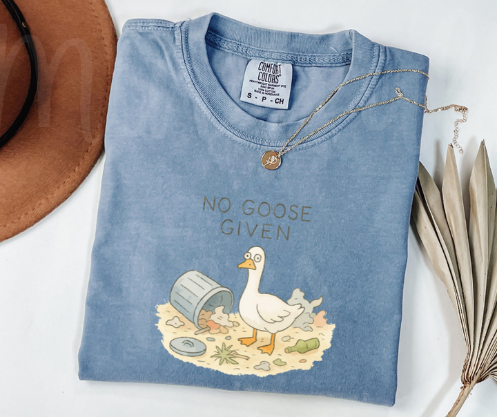 "No Goose Given" Sarcastic Design Unisex heavyweight t-shirt