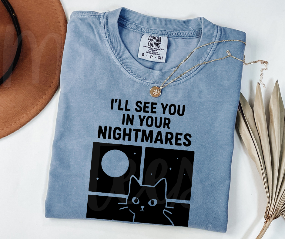 "I'll See You" Sarcastic Cat Design Unisex heavyweight t-shirt