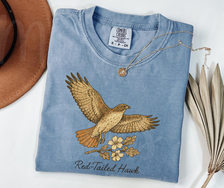 "Red-Tailed Hawk" Birdwatching Design Birds and Nature Inspired Unisex heavyweight t-shirt