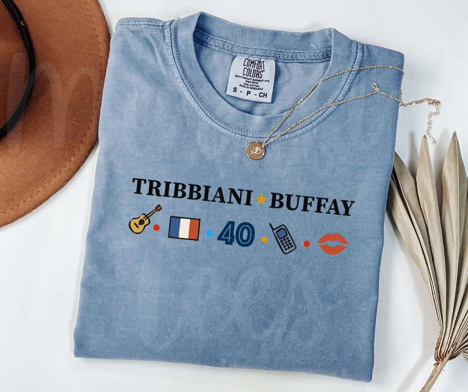 "Tribbiani-Buffay" Sarcastic Design Friends Inspired Unisex heavyweight t-shirt