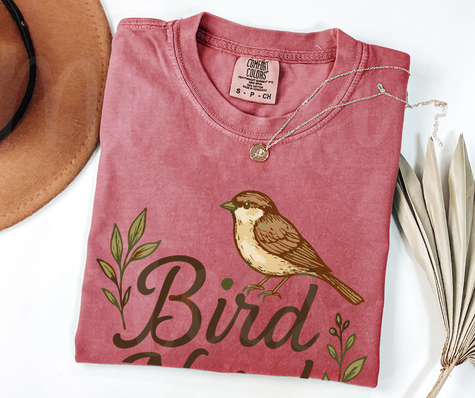 "Bird Nerd" Birdwatching Design Birds and Nature Inspired Unisex heavyweight t-shirt