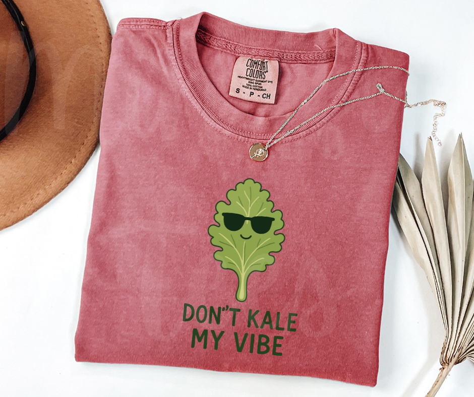 "Don't Kale My Vibe" Funny Plant Lover Tee Design Unisex heavyweight t-shirt