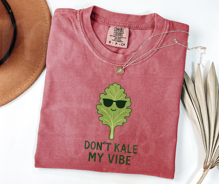 "Don't Kale My Vibe" Funny Plant Lover Tee Design Unisex heavyweight t-shirt
