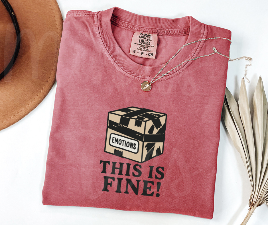 "This Is Fine" Sarcastic Design Unisex heavyweight t-shirt
