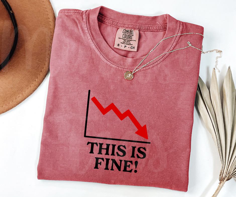 "This Is Fine" Sarcastic Design Unisex heavyweight t-shirt