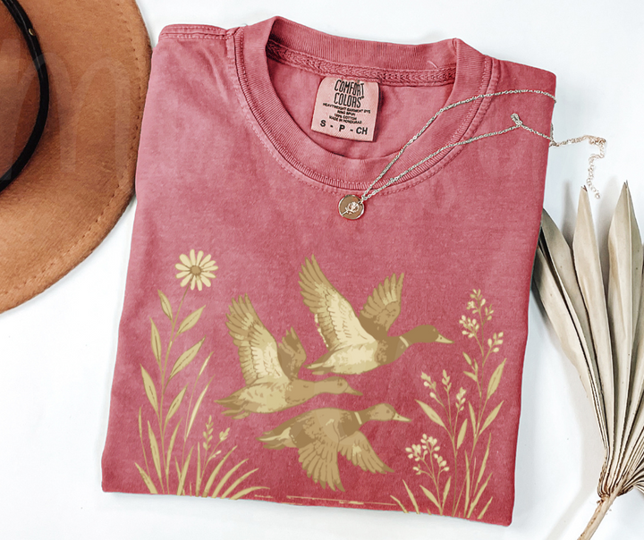 "Ducks" Birdwatching Design Birds and Nature Inspired Unisex heavyweight t-shirt