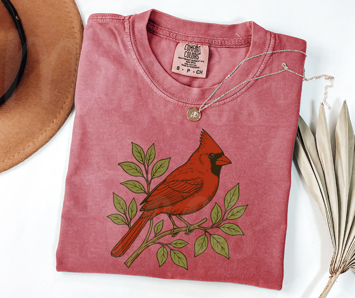 "Northern Cardinal" Birdwatching Design Birds and Nature Inspired Unisex heavyweight t-shirt