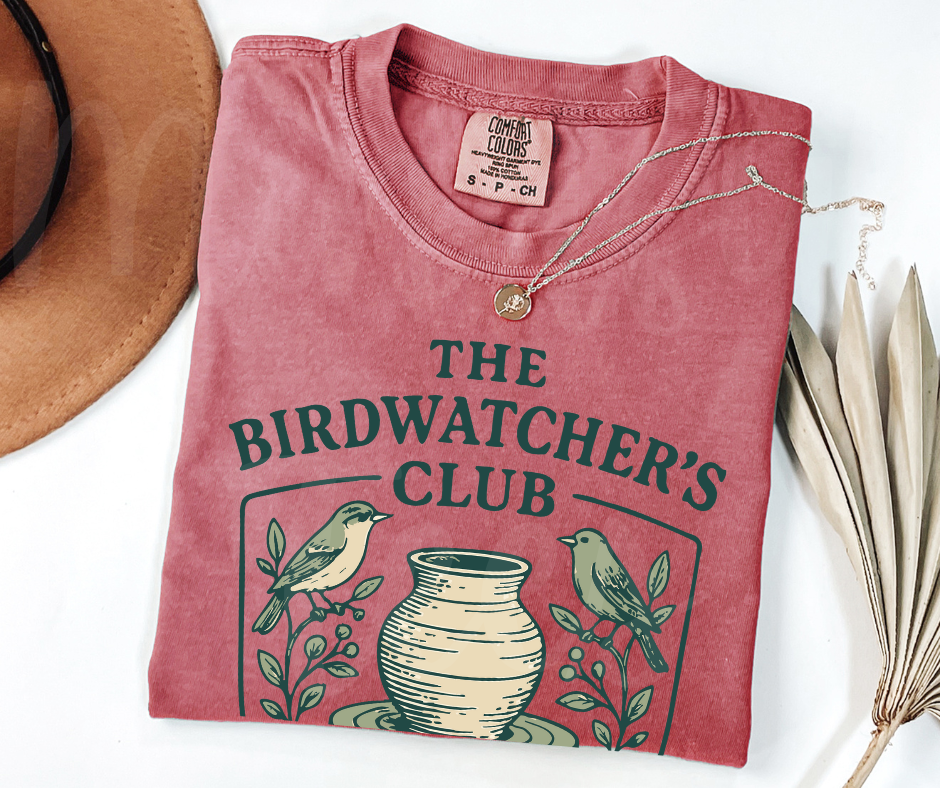 "The Birdwatcher's Club" Birdwatching Design Birds and Nature Inspired Unisex heavyweight t-shirt
