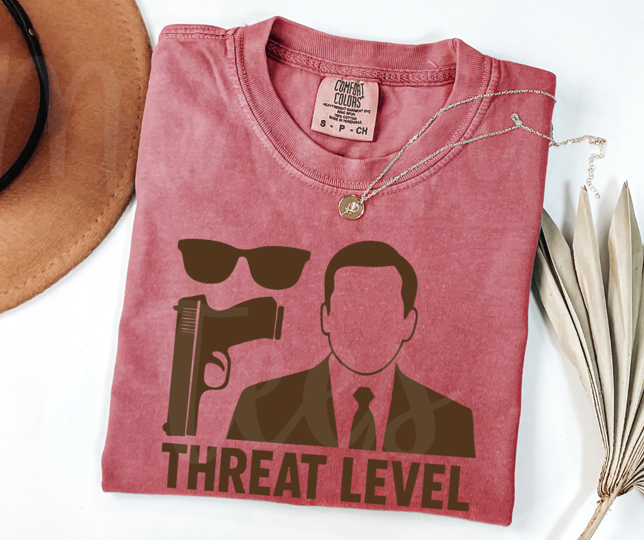 "Threat Level Midnight" Sarcastic Design The Office Inspired Unisex heavyweight t-shirt