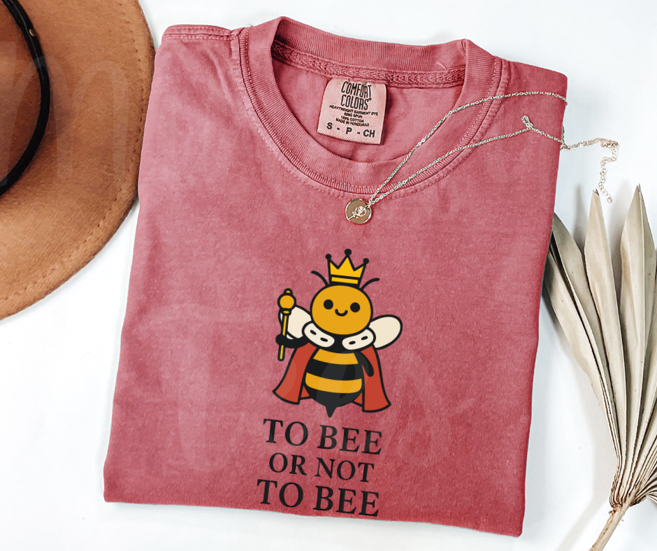 "Too Bee Or Not To Bee" Sarcastic Design Unisex heavyweight t-shirt