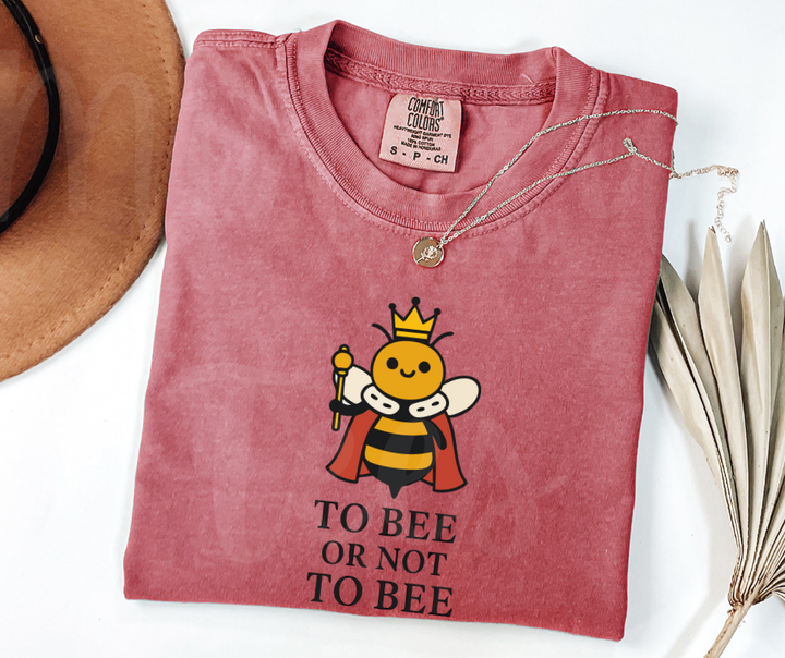 "Too Bee Or Not To Bee" Sarcastic Design Unisex heavyweight t-shirt