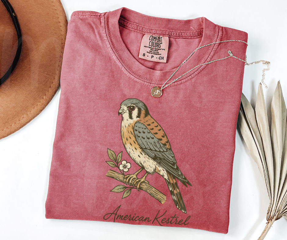 "American Kestrel" Birdwatching Design Birds and Nature Inspired Unisex heavyweight t-shirt