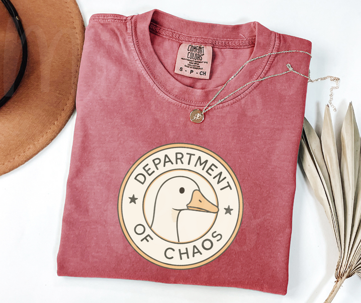 "Department of Chaos" Sarcastic Design Unisex heavyweight t-shirt
