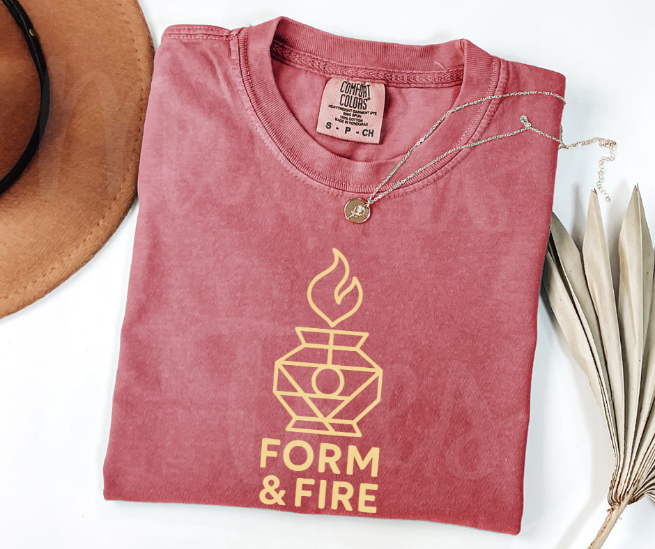"Form & Fire" Funny Design Pottery Clay Hobby Inspired Unisex heavyweight t-shirt