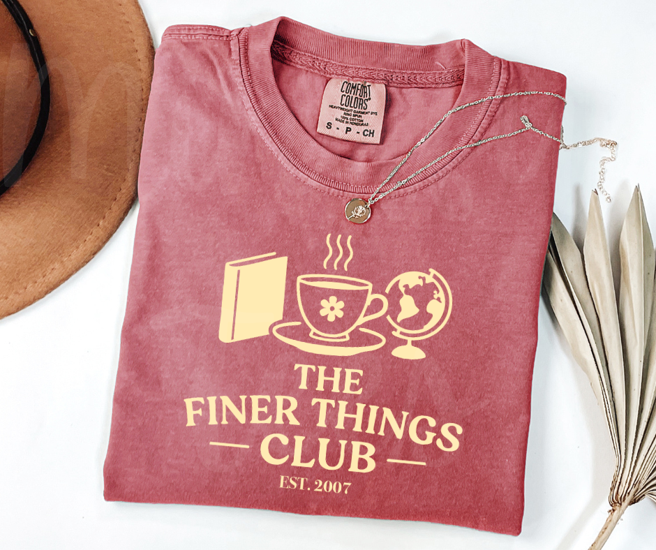 "The Finer Things Club" Sarcastic Design The Office Inspired Unisex heavyweight t-shirt