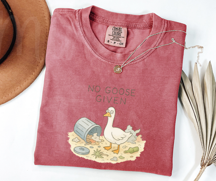 "No Goose Given" Sarcastic Design Unisex heavyweight t-shirt