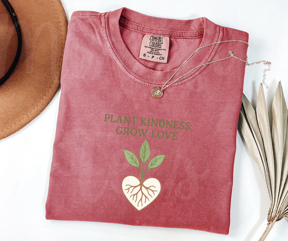 "Plant Kindness" Funny Plant Lover Tee Design Unisex heavyweight t-shirt
