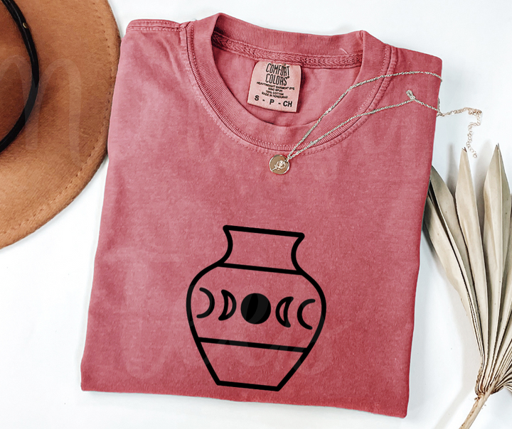 "Moon Vase" Funny Design Pottery Clay Hobby Inspired Unisex heavyweight t-shirt