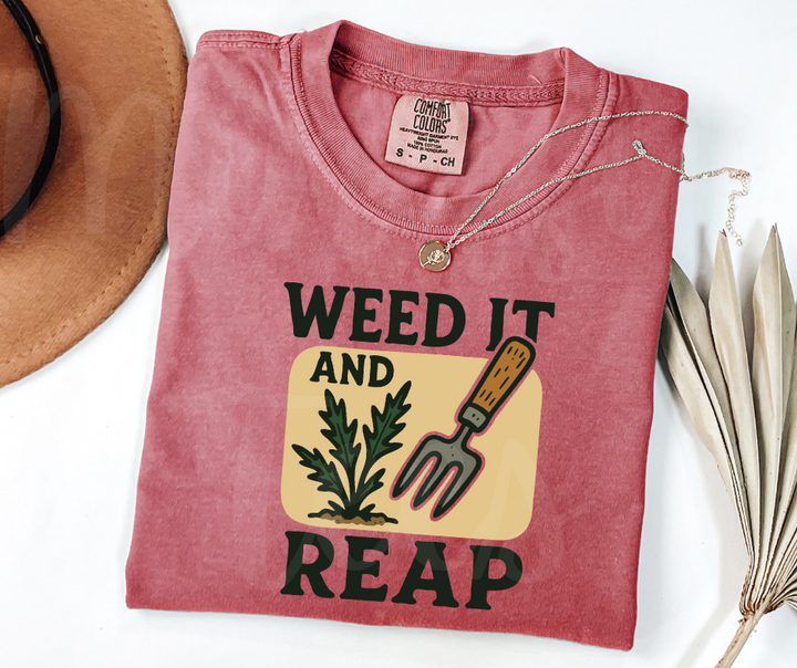 "Weed it and Reap" Funny Plant Lover Tee Design Unisex heavyweight t-shirt